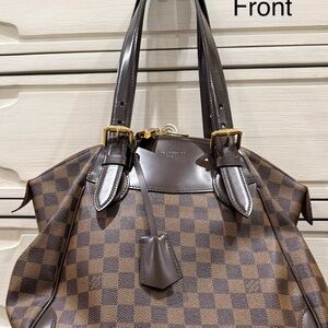 Louis Vuitton Brown Checkered Shoulder Bag